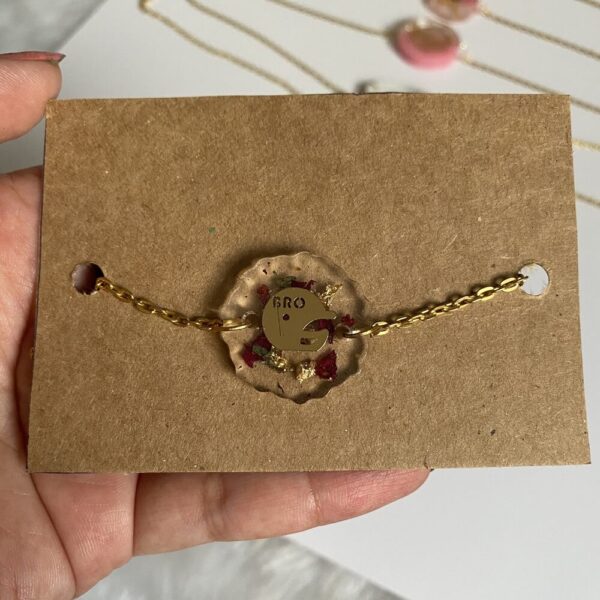 Crystal Clear Bro Rakhi with Rose Petals